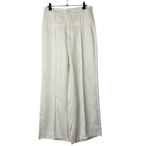 Boutique White High Rise Wide Leg Dress Trouser Pants M